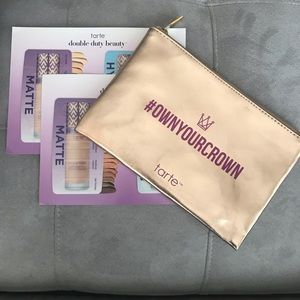 Tarte Metallic Rose Gold Makeup Bag #OwnYourCrown